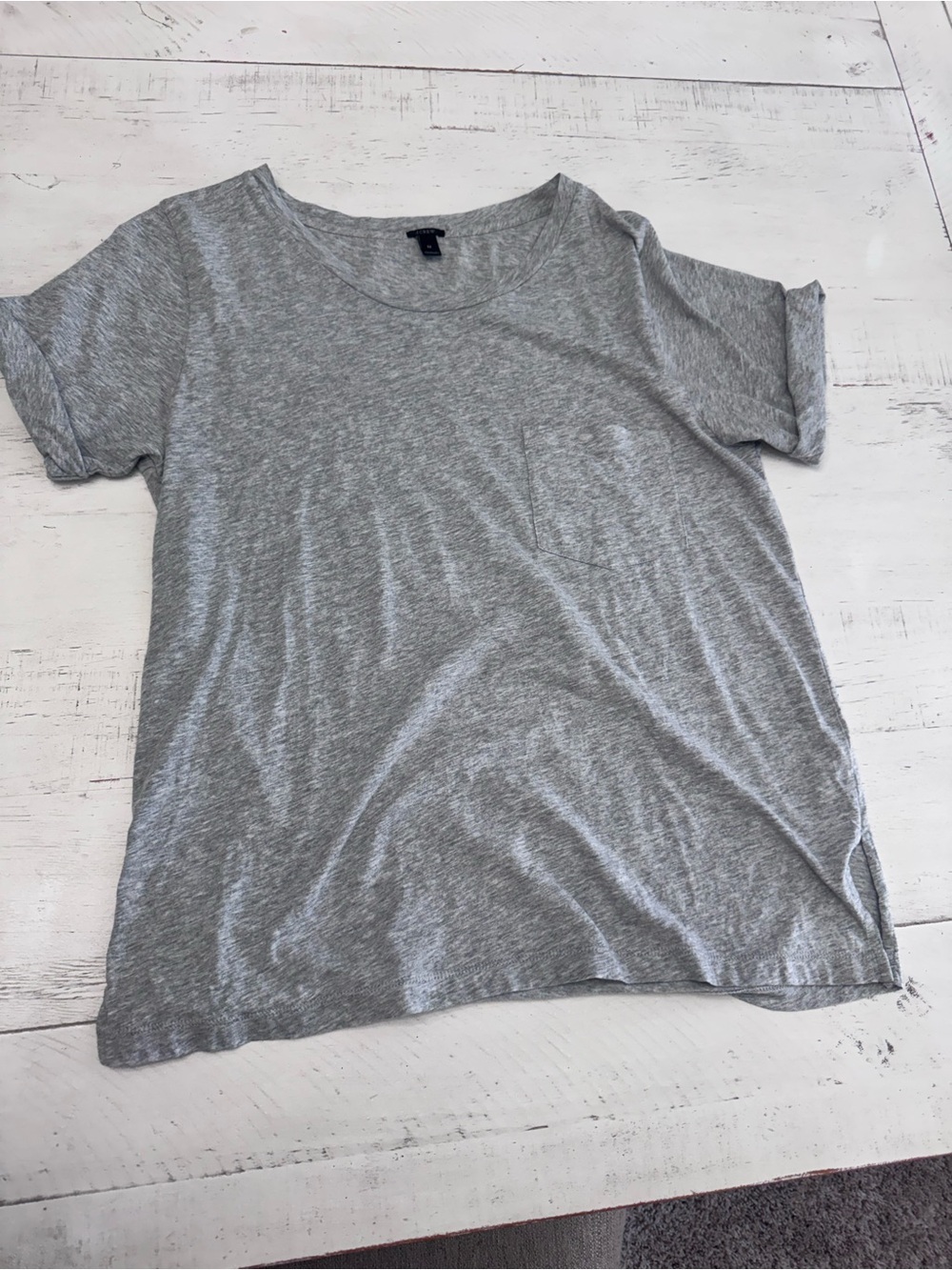 J. Crew Heather Gray Short Sleeve Pocket Tee